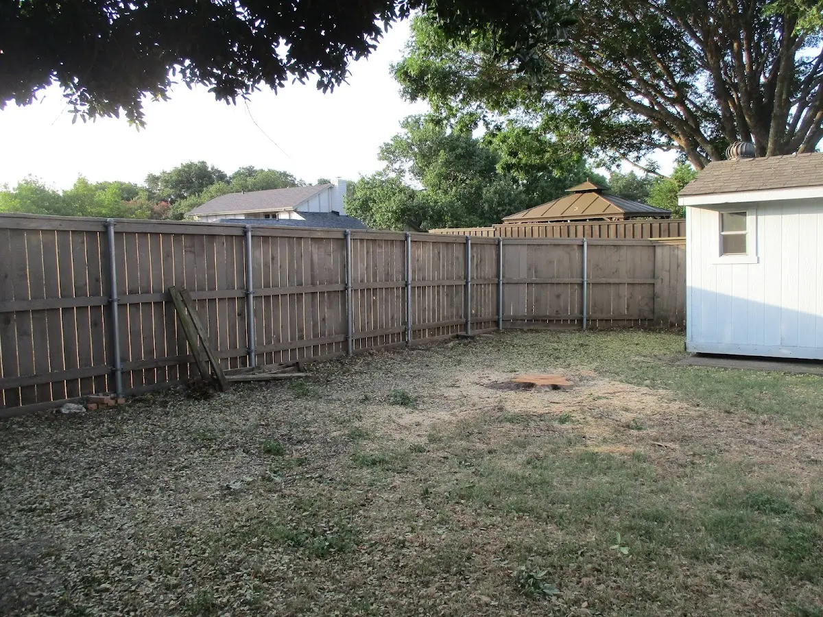 Cleared yard after professional tree removal in Emporia